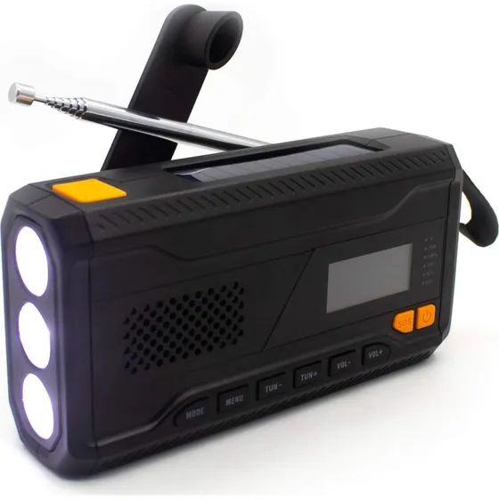 Denver SCD-2033 Solcelledrevet DAB+/FM-radio med Bluetooth, 2000 mAh, Sort