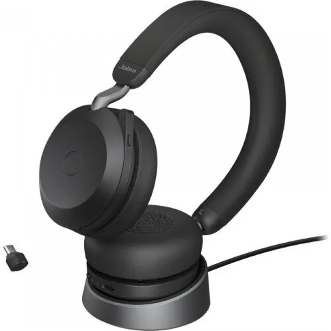 Jabra Evolve2 75 Trådløse Høretelefoner med Laddestand, Sort