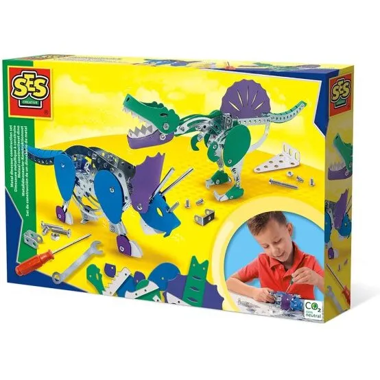SES Creative Metalbyggesæt - Triceratops & Spinosaurus