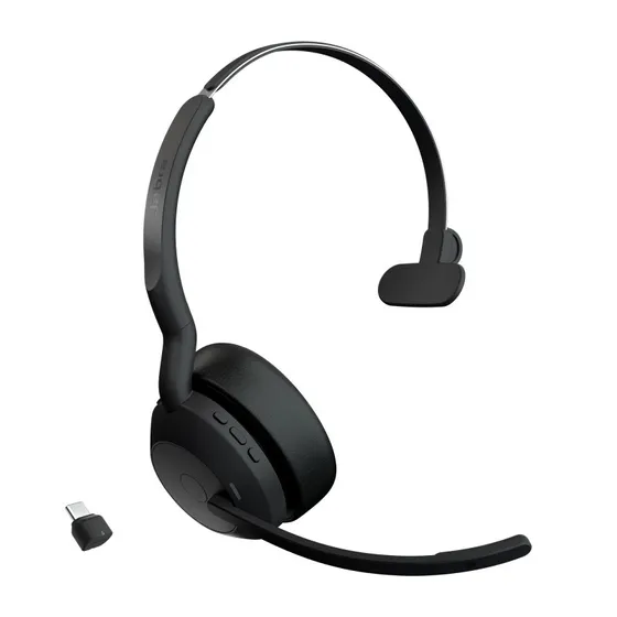 Jabra Evolve2 55 UC Mono Trådløs Høretelefoner Sort