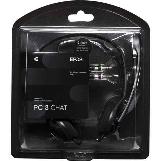 EPOS PC 3 CHAT Høretelefoner Sort (3,5 mm)