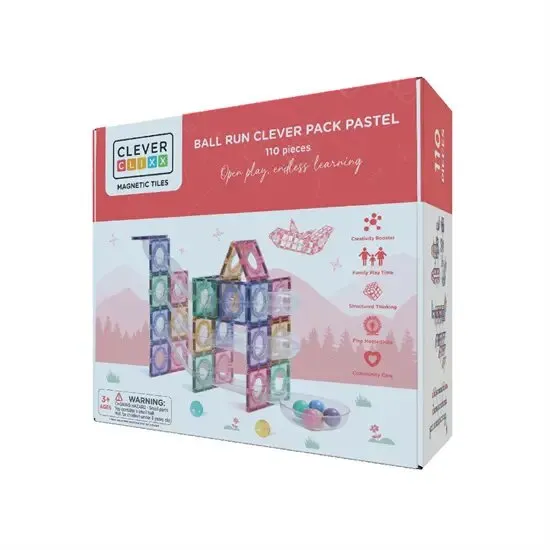 Cleverclixx Pastel kuglebane, 110 dele