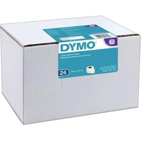 DYMO LabelWriter hvide adresseetiketter 36x89 mm, 24 ruller