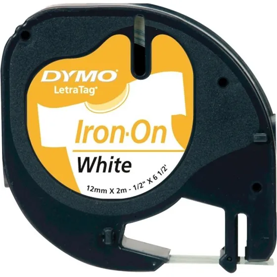 DYMO LetraTAG Stryg-på Etiketter Hvid 12mm x 2m
