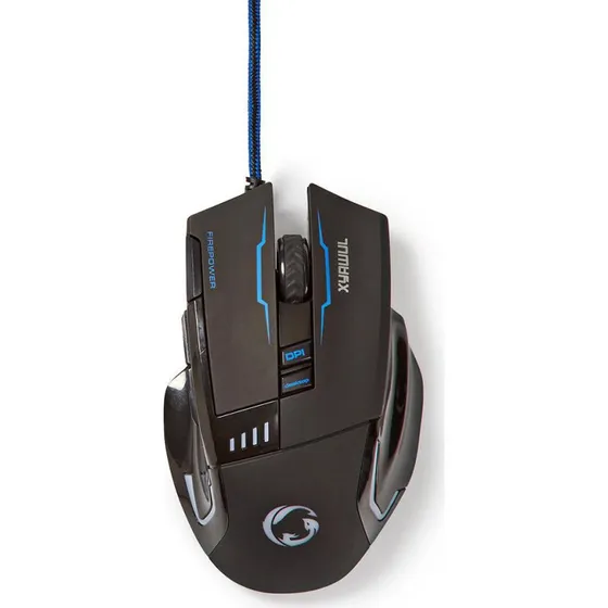 Nedis GMWD300BK Gaming Mus, 4000 DPI, 8 Knapper, LED-lys, Kabel