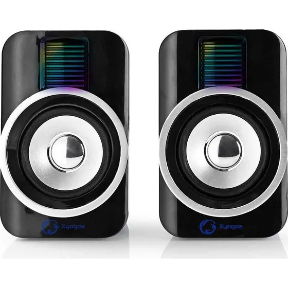 Nedis GSPR20020BK Gaming Højttalere 2.0 USB RGB 30W Sort