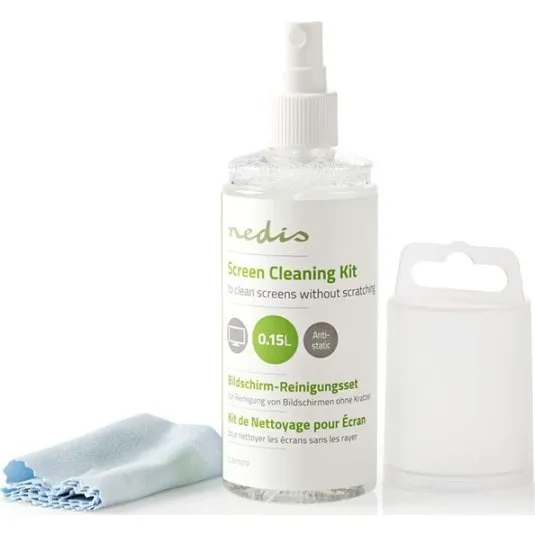 Nedis Skærmrens | Spray 150 ml med Mikrofiberklud