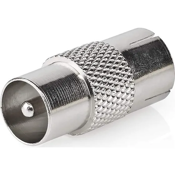 Nedis CSGP40942ME IEC Han/Hun Antenneadapter, sølv, metal