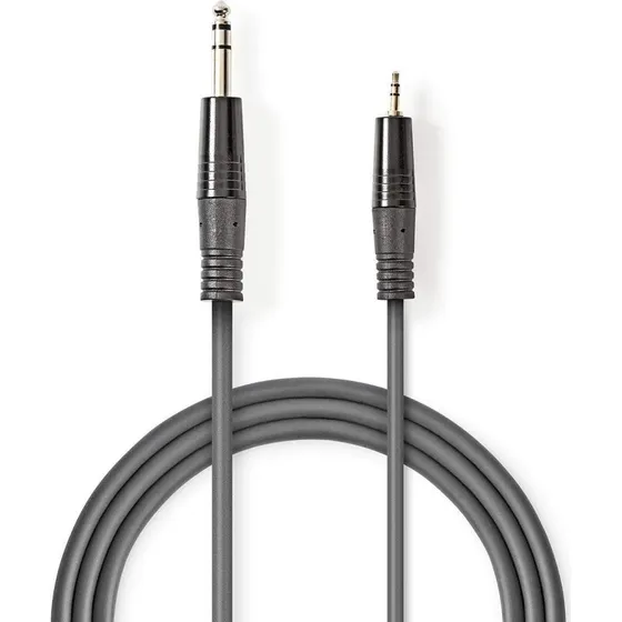 Nedis OnStage 6,35 mm til 3,5 mm audiokabel, 3 m, nikkelplateret
