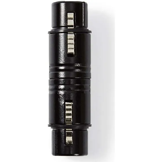 Nedis XLR 3-pin Hun til XLR 3-pin Hun, nikkelplateret, sort