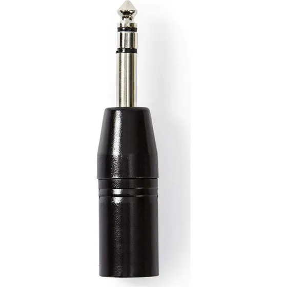 Nedis XLR 3-pin han til 6,35 mm han, nikkelpladeret, sort, 1 stk.