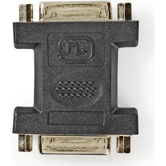 Nedis DVI-I til DVI-I Adapter, Sort, Nikkelplateret
