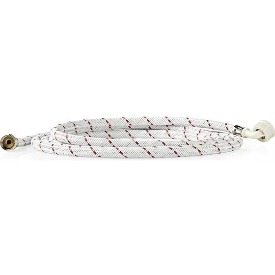 Nedis Nylon Indløbsslange 1/2''-3/4'' 4 m Hvid/Rød