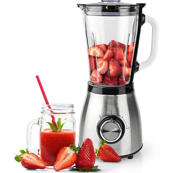 Nedis KABL350CAL Blender 800 W, 1,5 L, Sort/Sølv