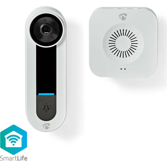 Nedis SmartLife Video Dørtelefon WIFICDP40CWT, Hvid, 1536x1536, Wi-Fi, IP65