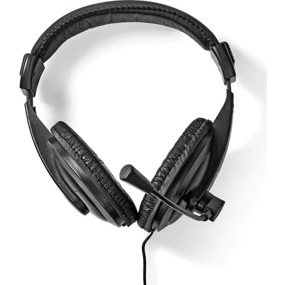 Nedis PC-headset, Over-Ear, Sort, 3.5 mm, Fold-Op Mikrofon