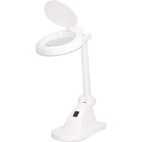 Nedis Forstørrelsesbordlampe 3+12 Dioptrier, 6500K, 400 lm, Hvid