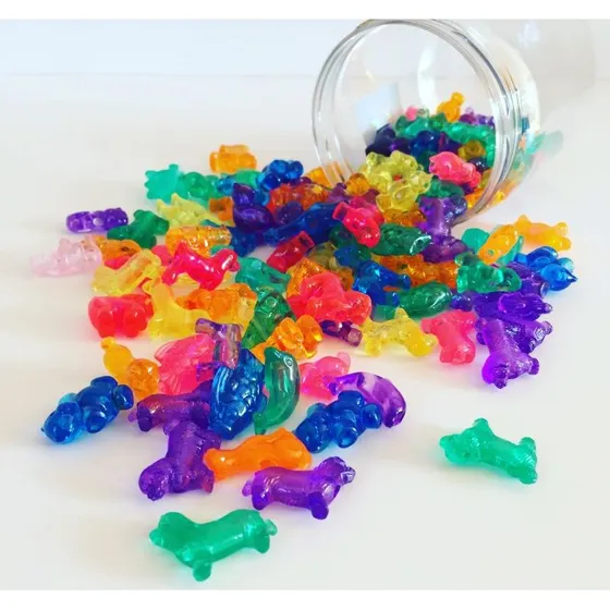 Pearl'n Fun Dyremix Perler - Transparent - 200g
