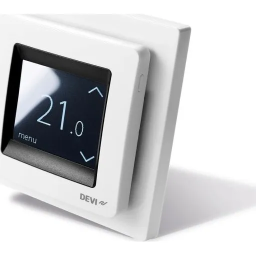 DEVIreg Touch Termostat med Gulvføler, Hvid, Timer & Natsænkning
