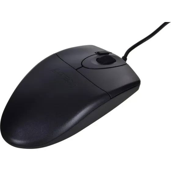 A4Tech OP-620D Optisk Mus, 800 DPI, USB-A, Sort, Ambidextrøs