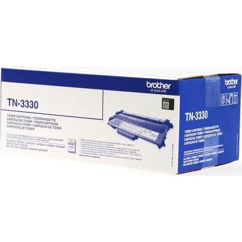Brother TN3330 Sort Toner, 3.000 sider