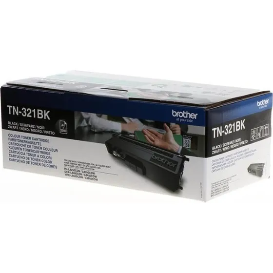 Brother TN-321BK Sort Toner, 2.500 sider