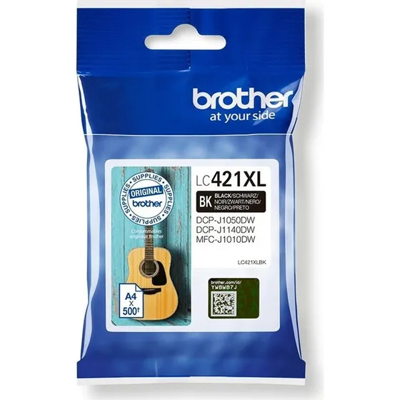 Brother LC421XLBK Sort Høj Kapacitet 500 Sider