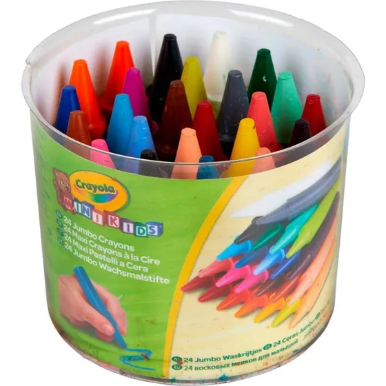 Crayola Mini Kids Jumbo Farveblyanter 24 farver, kan vaskes