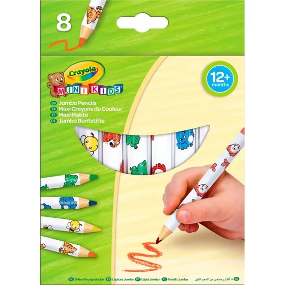 Crayola Mini Kids Jumbo Blyanter 8-pak, Dyremotiv