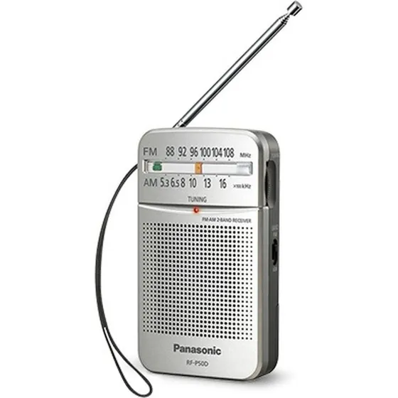 Panasonic RF-P50DEG-S Rød/Sølv AM/FM Transistorradio