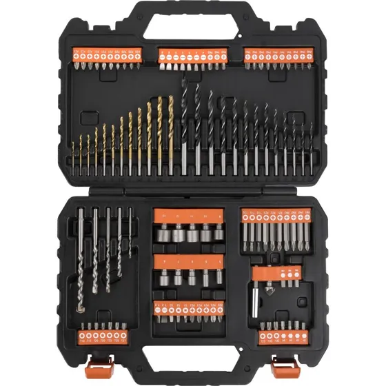 Black & Decker A7200-XJ Titanium 109-delers bore/skruetrækkersæt