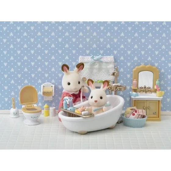 SYLVANIAN FAMILIES Badeværelsessæt - Blå - Møbler og tilbehør