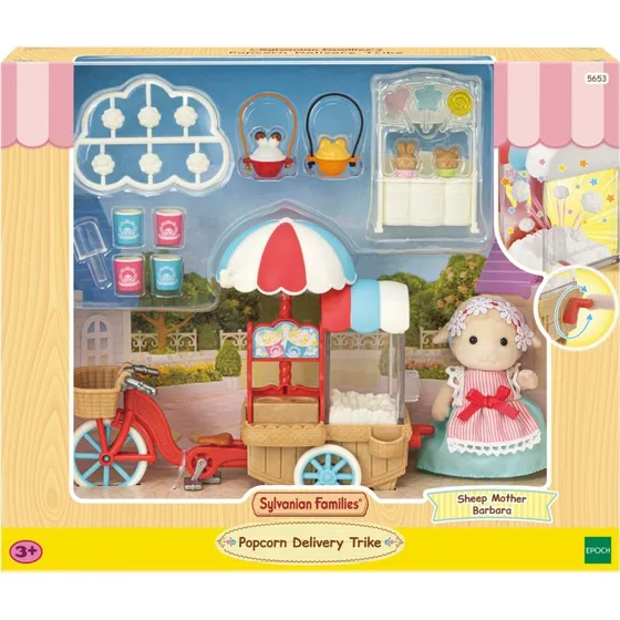 Sylvanian Families Popcorn Delivery Trike med Mummy Sheep