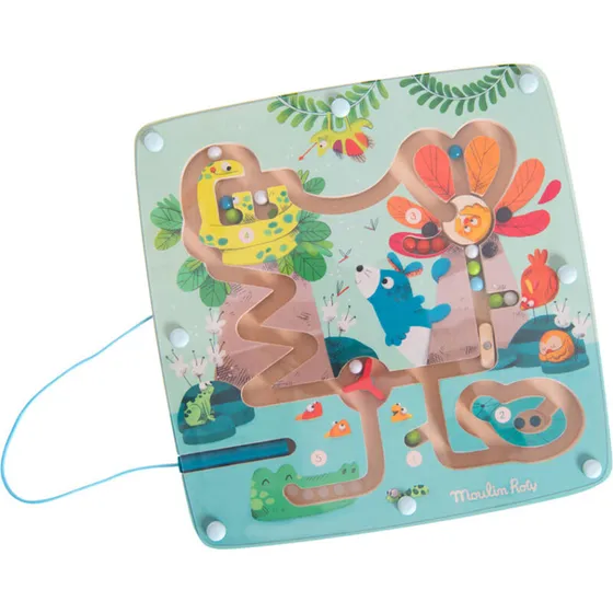 Moulin Roty – Magnetisk kuglelabyrint (24 x 24 cm)