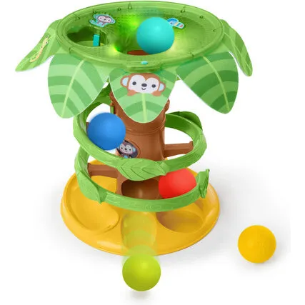 Bright Starts Tropical Twirl 2-i-1 kuglebane med bolde