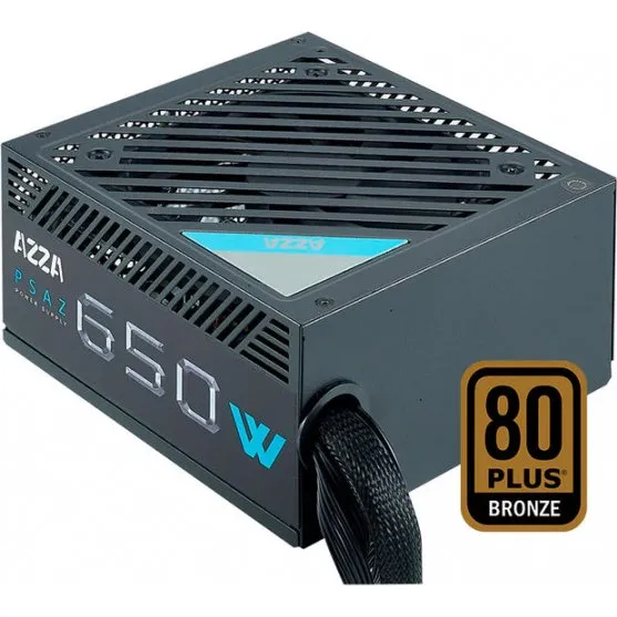 AZZA PSAZ-650W 650W 80+ Bronze ATX Strømforsyning, Sort