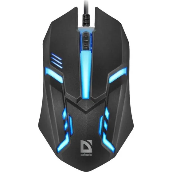 Defender Cyber MB-560L Gaming Mus, Sort, 1.200 DPI, 7 Farver