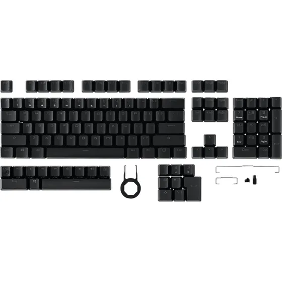 ASUS ROG PBT Doubleshot Tastedækkesæt, Sort