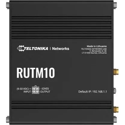 Teltonika RUTM10 Industriel Router, WiFi 5, Dual-Band, 3-Port Switch, Sort