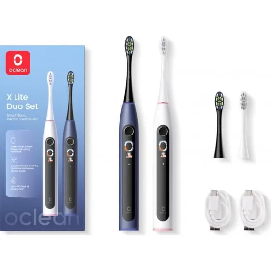Oclean X Lite Smart Tandbørste Duo Set Grå/Blå