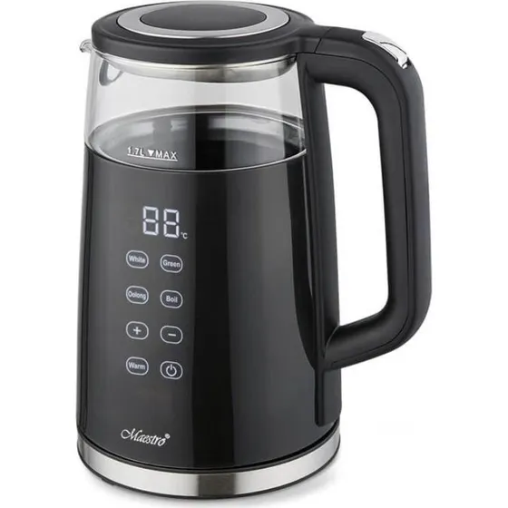 Maestro MR-049 Elkedel 1,7 L, Sort/Glas, 2200W