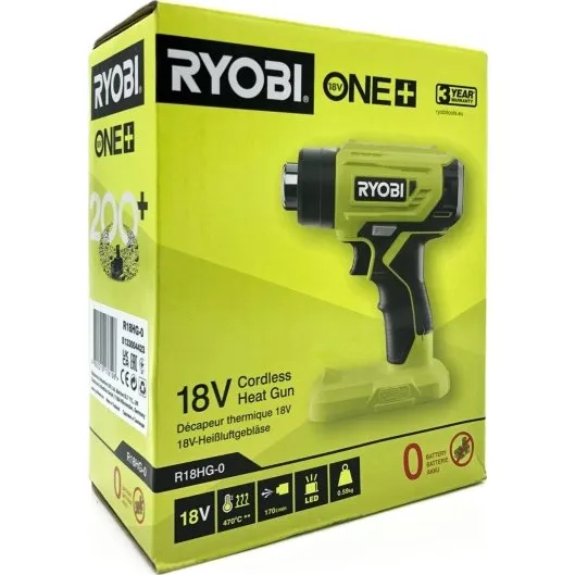 Ryobi One+ R18HG-0 18V Varmepistol Uden Batteri