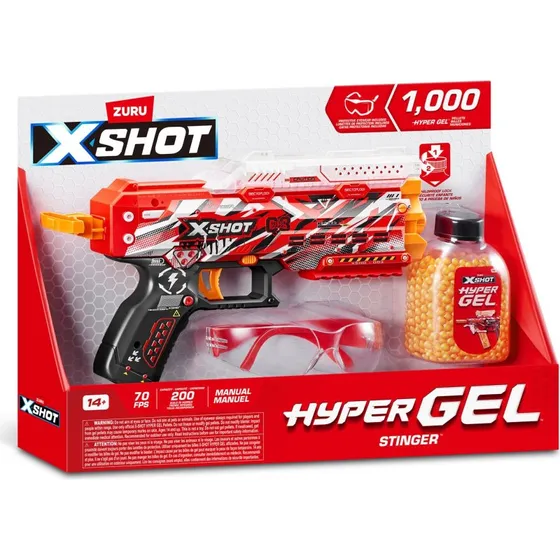 X-Shot Hyper Gel Stinger - 200 kugler, 1000 gelkugler med