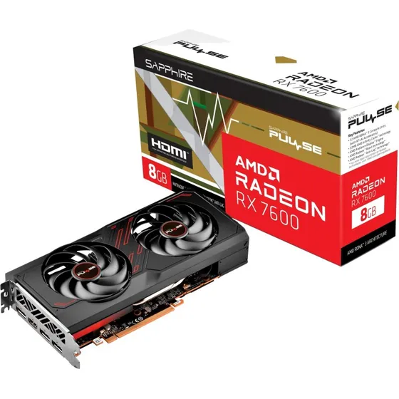 Sapphire Radeon RX 7600 Pulse 8GB GDDR6 Grafikkort