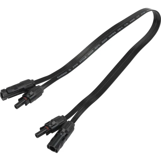 EcoFlow Super Flat Kabel 0.5m Sort