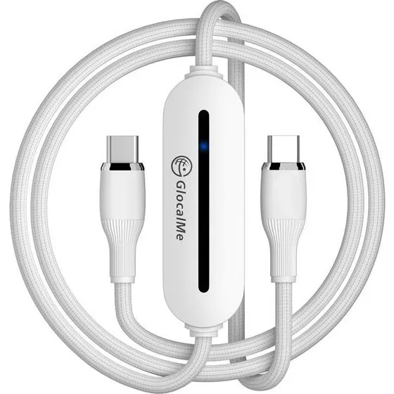 GlocalMe Unicord 4G/LTE Wi-Fi Hotspot Kabel, Hvid, 10GB Data