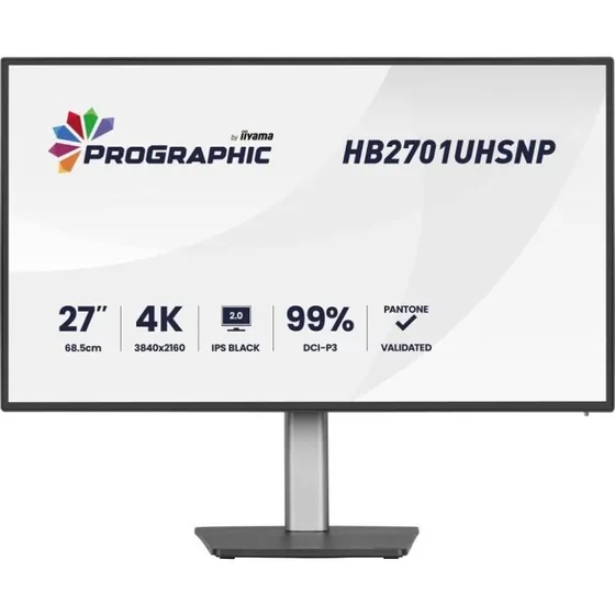 Iiyama ProGraphic HB2701UHSNP-B1 27" 4K IPS Black 2.0 USB-C Skærm