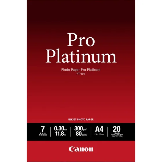 Canon Pro Platinum Fotopapir A4 300g 20 ark