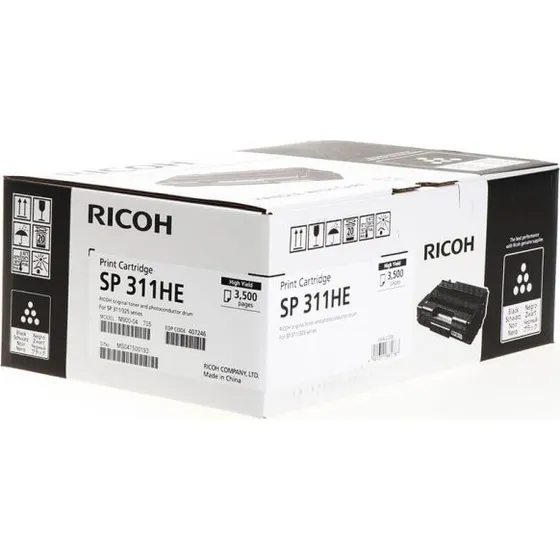 Ricoh Toner 407246 SP 311HE Sort, 3500 sider