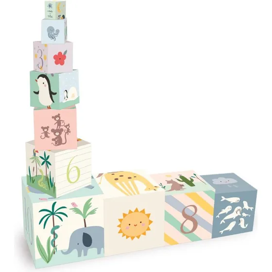 Vilac Stableklodser – Verdens dyr (10 stk, 1-3 år)